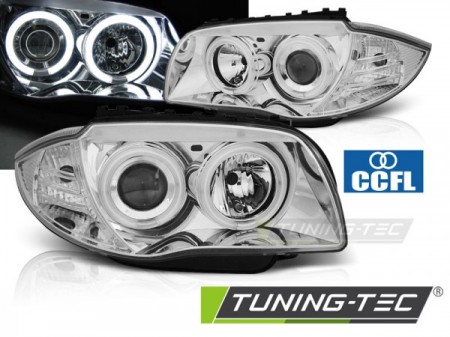 HEADLIGHTS ANGEL EYES CCFL CHROME fits BMW 1 E87/E81/82/88 04-11