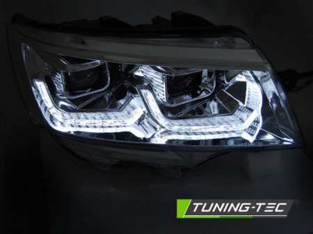 HEADLIGHTS TUBE LIGHT CHROME DRL SEQ fits VW T6.1 20-