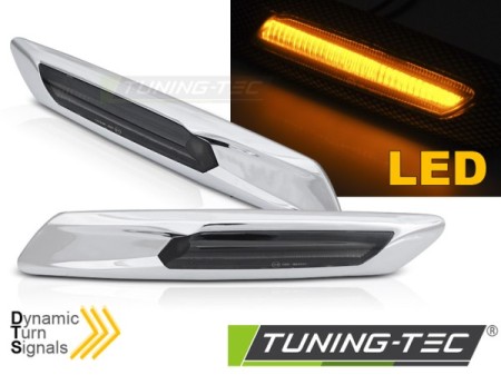 SIDE DIRECTION SILVER SMOKE SEQ LED fits BMW F10/F11 10-13