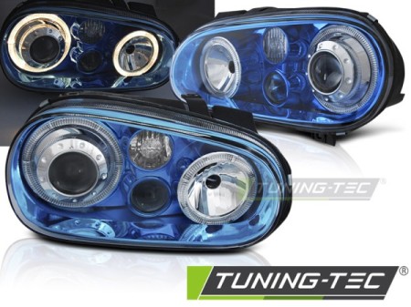 HEADLIGHTS ANGEL EYES BLUE fits VW GOLF 4 09.97-09.03