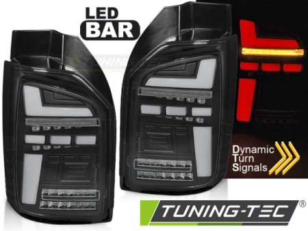 LED BAR TAIL LIGHTS BLACK SEQ fits VW T6 15-19 OEM BULB