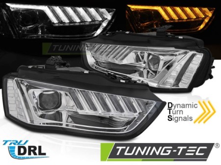 HEADLIGHTS LED CHROME SEQ fits AUDI A4 B8 12-15