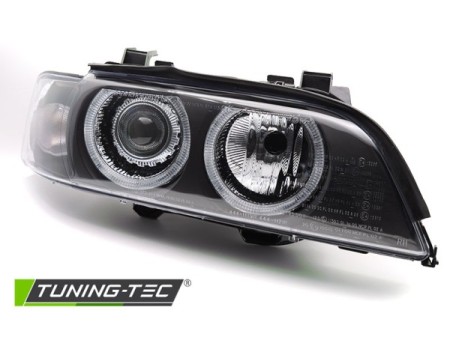 XENON HEADLIGHTS ANGEL EYES BLACK fits BMW E39 LCI 00-03