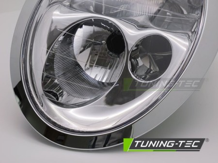 HEADLIGHT CHROME LEFT SIDE TYC fits MINI COOPER R50 R53 01-04