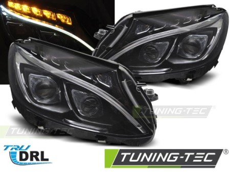 HEADLIGHTS TRUE DRL BLACK fits MERCEDES W205 14-18