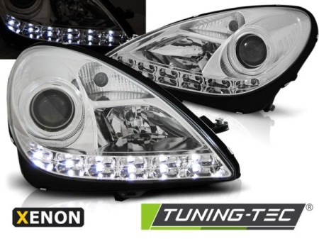 XENON HEADLIGHTS DAYLIGHT CHROME fits MERCEDES R171 SLK 04-11