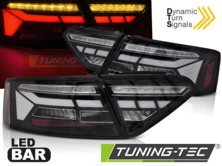 LED BAR TAIL LIGHTS BLACK SEQ fits AUDI A5 11-16