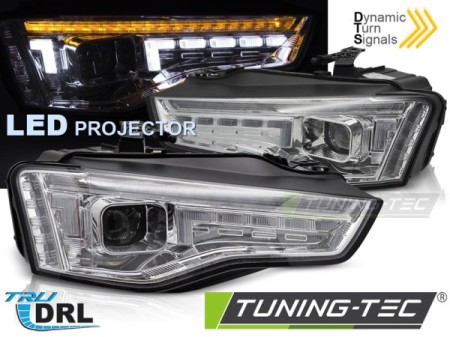 LED HEADLIGHTS LED CHROME SEQ fits AUDI A5 11-16