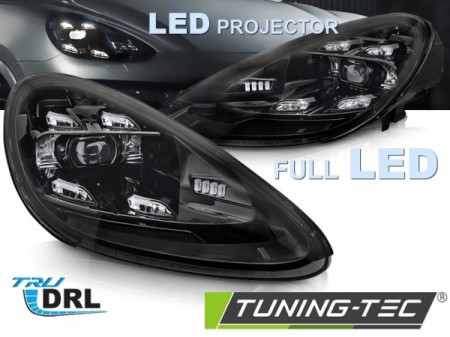 LED HEADLIGHTS DRL BLACK fits PORSCHE CAYENNE 10-15