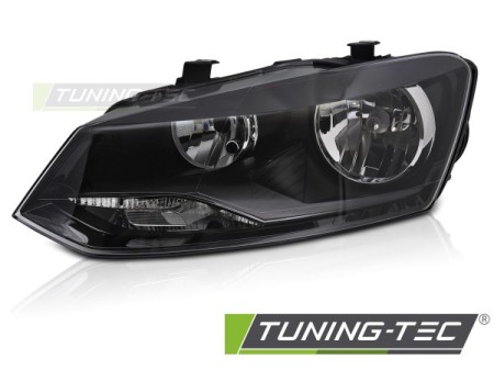 HEADLIGHT LEFT SIDE BLACK H7 TYC fits VW POLO 6R 09-14