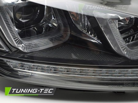 HEADLIGHTS LIGHT SEQ BLACK WITH BLACK LINE fits VW GOLF 7 13-17