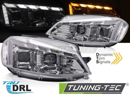 HEADLIGHTS LIGHT CHROME LED DRL SEQ fits VW GOLF 7 17-19