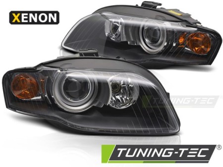 XENON HEADLIGHTS BLACK fits AUDI A4 B7 11.04-03.08