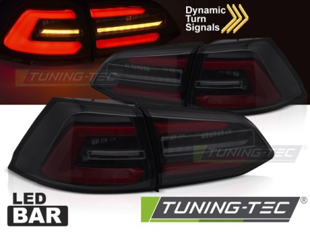 LED TAIL LIGHTS BLACK SMOKE W/REDSEQ fits VW GOLF 7 17-19 SW