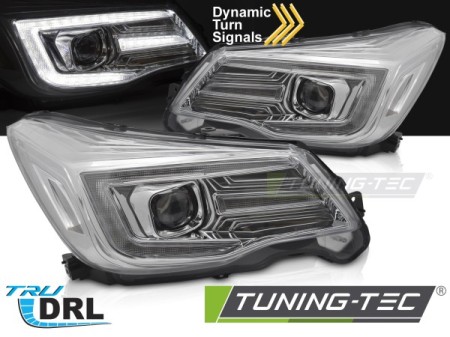 HEADLIGHTS TUBE LIGHT DRL CHROME fits SUBARU FORESTER IV 13-18