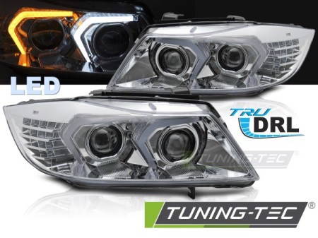 FULL LED HEADLIGHTS CHROME fits BMW E90/E91 05-08