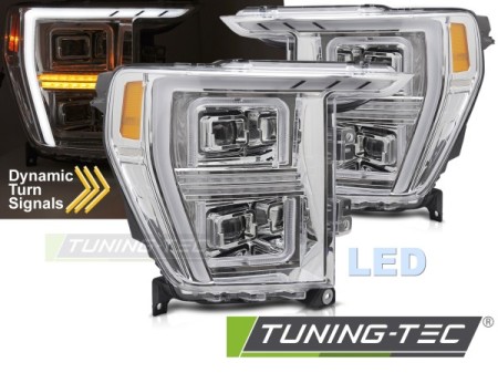 LED HEADLIGHTS TUBE LIGHT CHROME fits FORD F150 MK14 20-23