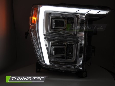 LED HEADLIGHTS TUBE LIGHT CHROME fits FORD F150 MK14 20-23