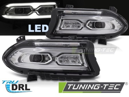 FULL LED HEADLIGHTS CHROME fits DODGE CHARGER 14-23