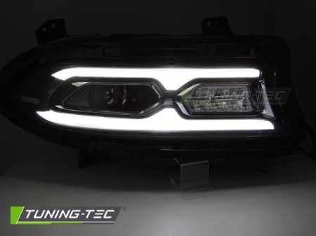 FULL LED HEADLIGHTS BLACK fits DODGE CHARGER 14-23