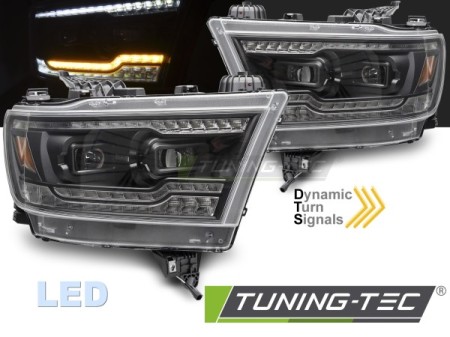 FULL LED HEADLIGHTS BLACK fits DODGE RAM 19-22