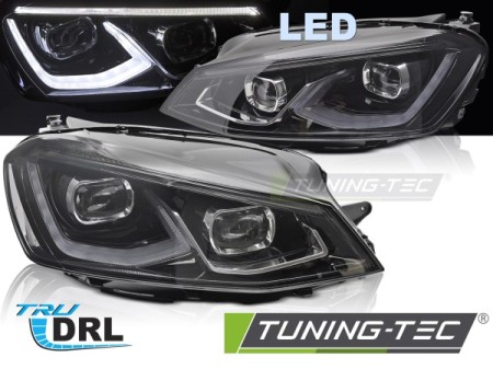 FULL LED HEADLIGHTS LIGHT BLACK fits VW GOLF 7 14-19