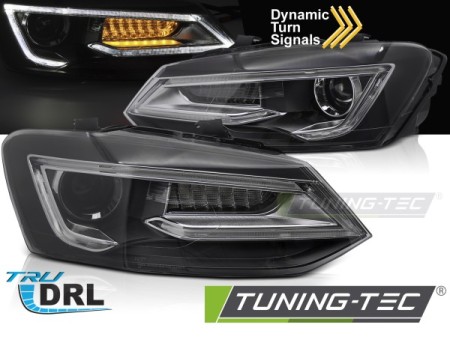 HEADLIGHTS BLACK LED fits VW POLO V 9-17