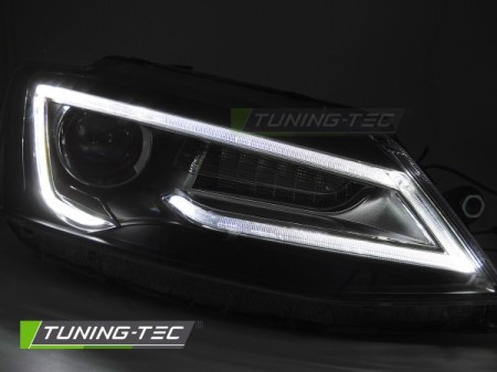 HEADLIGHTS TUBE LIGHT BLACK fits VW JETTA VI 11-18