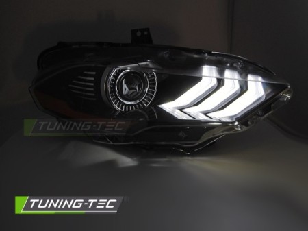 LED HEADLIGHTS BLACK DRL fits FORD MUSTANG 18-21