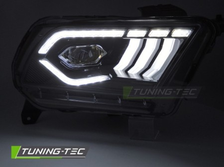 LED HEADLIGHTS BLACK DRL fits FORD MUSTANG 10-13