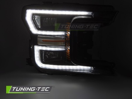 LED HEADLIGHTS BLACK DRL SEQ fits FORD F150 MK13 17-20