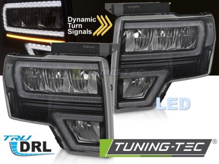 FORD F150 MK12 08-14 LED DRL SEQ BLACK