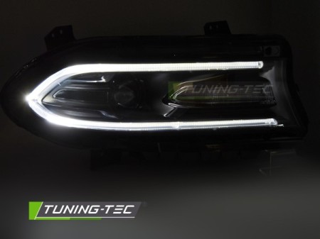 HEADLIGHTS LED BLACK fits DODGE CHARGER 14-23