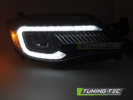 LED HEADLIGHTS TUBE LIGHT BLACK fits SUBARU WRX 08-14