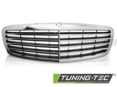 GRILLE CHROME-CARBON LOOK fits MERCEDES S-CLASS W221 05-09