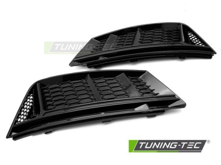 FOG LIGHT COVER GLOSSY BLACK fits AUDI A4 B9 15-19