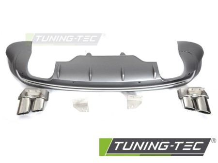 DIFFUSOR TWIN OUTLET PDC SILVER SPORT S STYLE fits AUDI Q5 8R 08-12