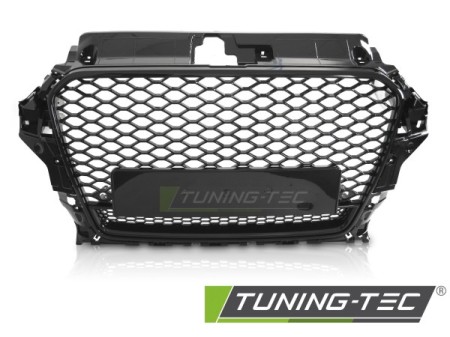 GRILLE SPORT STYLE GLOSSY BLACK PDC fits AUDI A3 8V 12-16