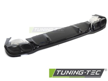 DIFFUSOR TWIN OUTLET GLOSSY BLACK SPORT fits MERCEDES W213 / S213 20-23 