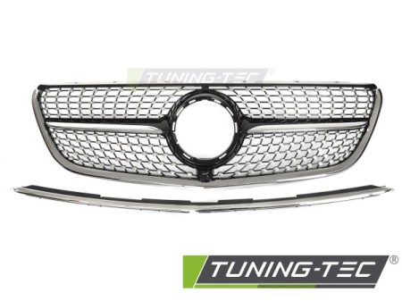 GRILLE DIAMOND BLACK CHROME fits MERCEDES VITO W447 14-19