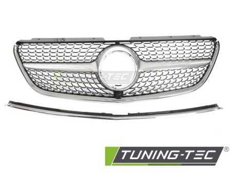 GRILLE DIAMOND SILVER CHROME  fits MERCEDES VITO W447 14-19