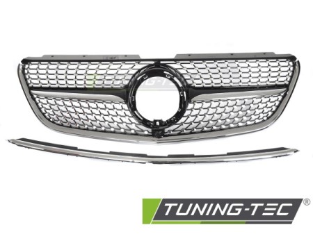 GRILLE DIAMOND BLACK CHROME fits MERCEDES VITO W447 19-23