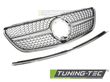 GRILLE DIAMOND SILVER BLACK fits MERCEDES VITO W447 19-23