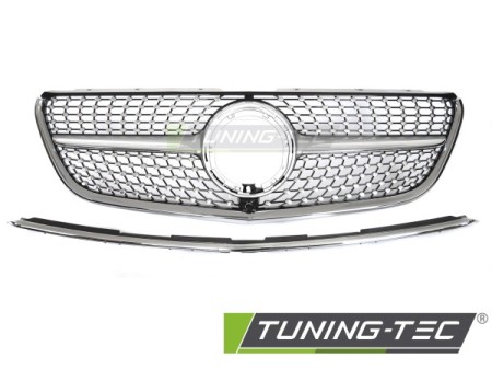 GRILLE DIAMOND SILVER BLACK fits MERCEDES VITO W447 19-23