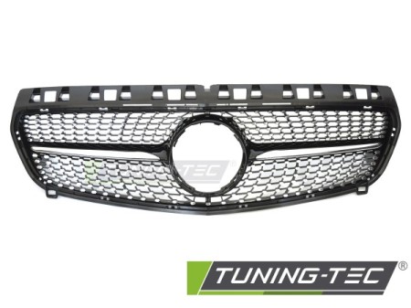 GRILLE DIAMOND BLACK CHROME fits MERCEDES W176 12-15
