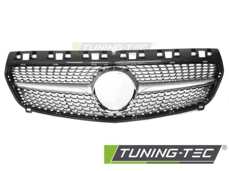 GRILLE DIAMOND SILVER CHROME fits MERCEDES W176 12-15