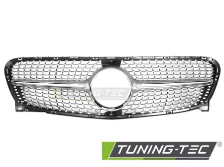 GRILLE DIAMOND SILVER CHROME fits MERCEDES GLA X156 13-16 