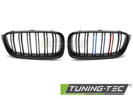 GRILLE SPORT GLOSSY BLACK TRI-COLOUR DOUBLE BAR fits BMW F30 / F31 11-18