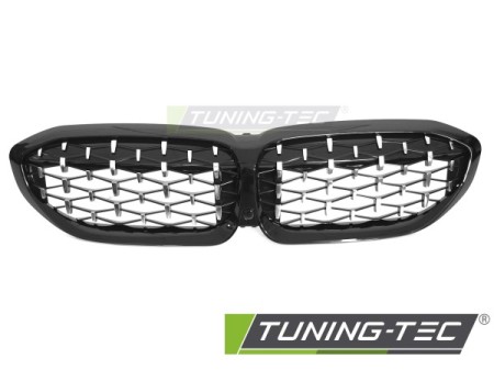 GRILLE DIAMOND CHROME BLACK fits BMW G20 / G21 19-22