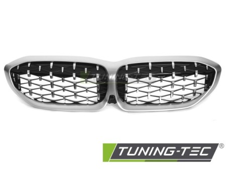 GRILLE DIAMOND SILVER MATT CHROME fits BMW G20 / G21 19-22